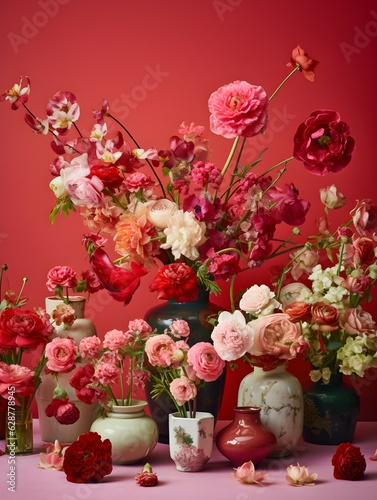Stunning Dutch-Style Flower Arrangements in Vibrant Colors: Perfect for Your Business! © Ben