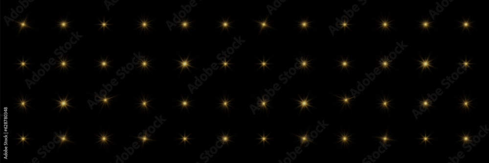 Glowing light explodes on a black background. Shiny magical dust particles. Bright Star. Transparent shining sun, bright flash. Vector sequins. Glowing light explodes on a black background. Shiny magical dust particles. Bright Star. Transparent shining sun, bright flash. Vector sequins.