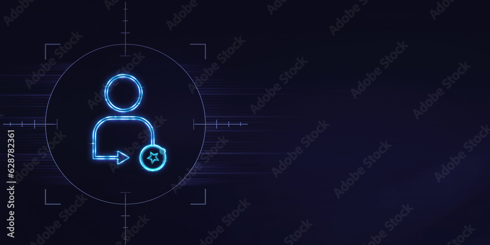 Client Services Manager Job Description icon neon sign Client Services Manager Job Description icon neon sign
