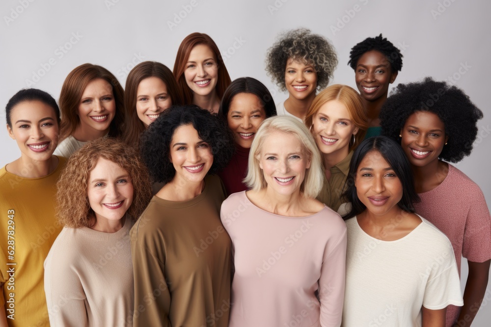 Generative AI - Embracing Diversity: Optimistic and Happy Women Standing in Unity, Celebrating Multicultural Sisterhood Generative AI - Embracing Diversity: Optimistic and Happy Women Standing in Unity, Celebrating Multicultural Sisterhood