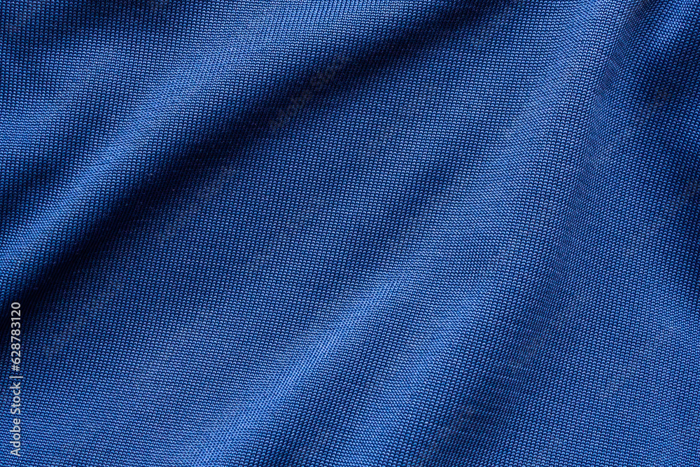 Blue sports clothing fabric football shirt jersey texture Blue sports clothing fabric football shirt jersey texture