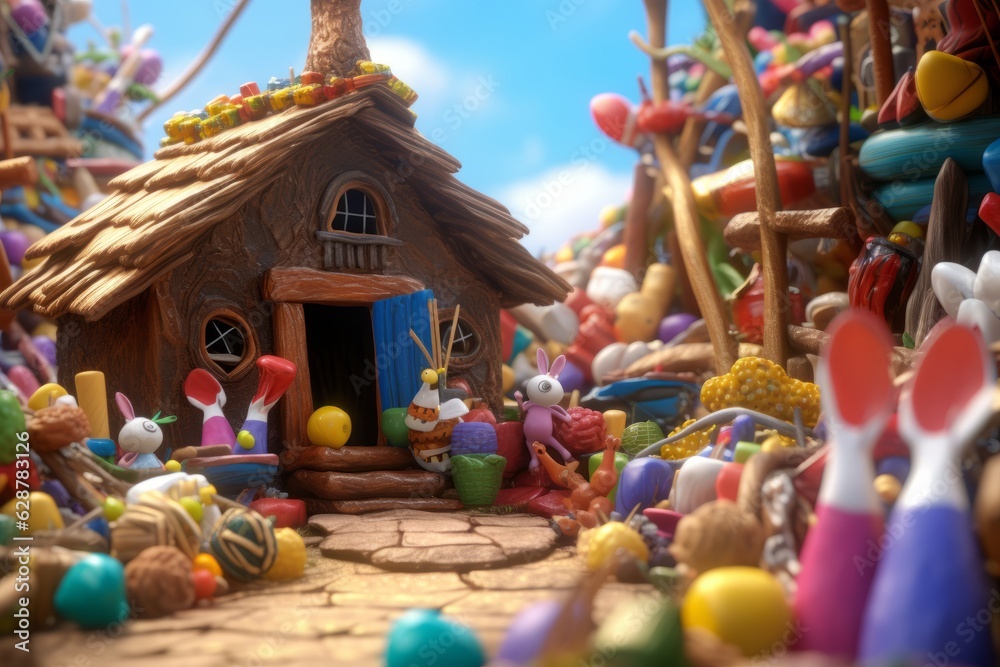 Enchanting Magic Realism 3D Render Background Enchanting Magic Realism 3D Render Background