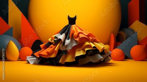 Fashion and Fabric Theme 3D Abstract Background