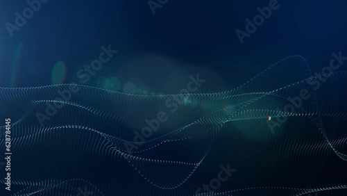 Waving particle lines background