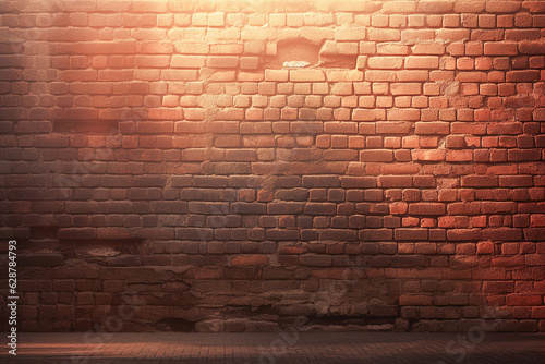 Background image of a brick wall with sun rays