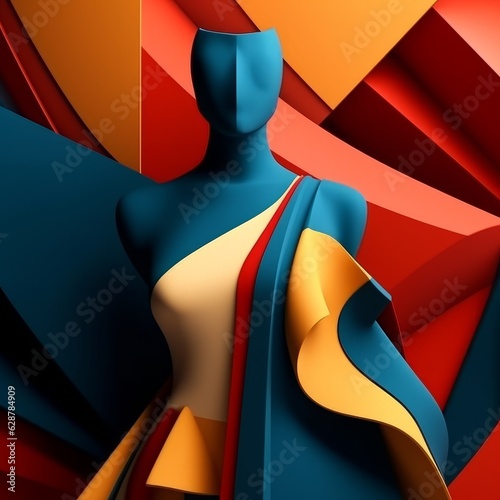 Fashion and Fabric Theme 3D Abstract Background