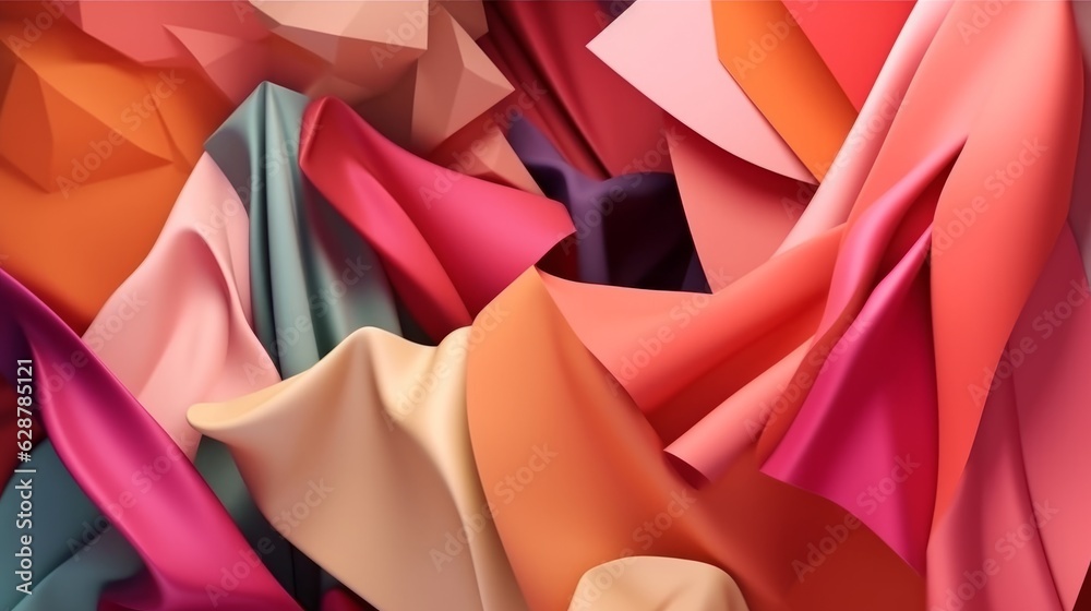 Fashion and Fabric Theme 3D Abstract Background Fashion and Fabric Theme 3D Abstract Background