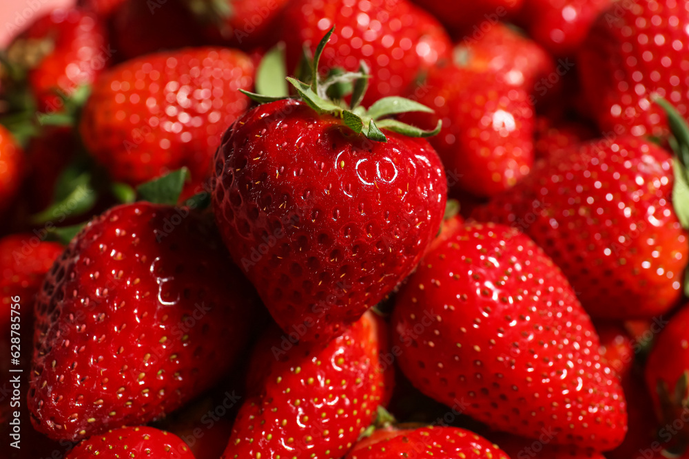 Texture of fresh strawberries as background Texture of fresh strawberries as background