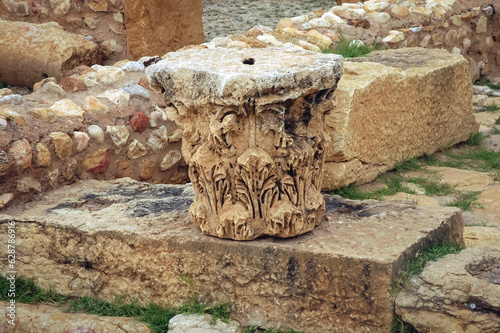Details in Roman ancient city Sufetula in Sbeitla city in north-central Tunisia © Fotokon