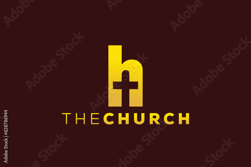 Trendy and Professional letter H church sign Christian and peaceful vector logo