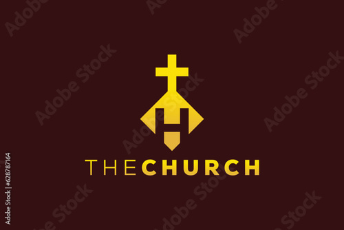Trendy and Professional letter H church sign Christian and peaceful vector logo