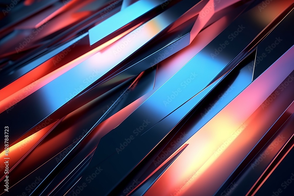 Glimmering Reflective Metal 3D Abstract Background Glimmering Reflective Metal 3D Abstract Background