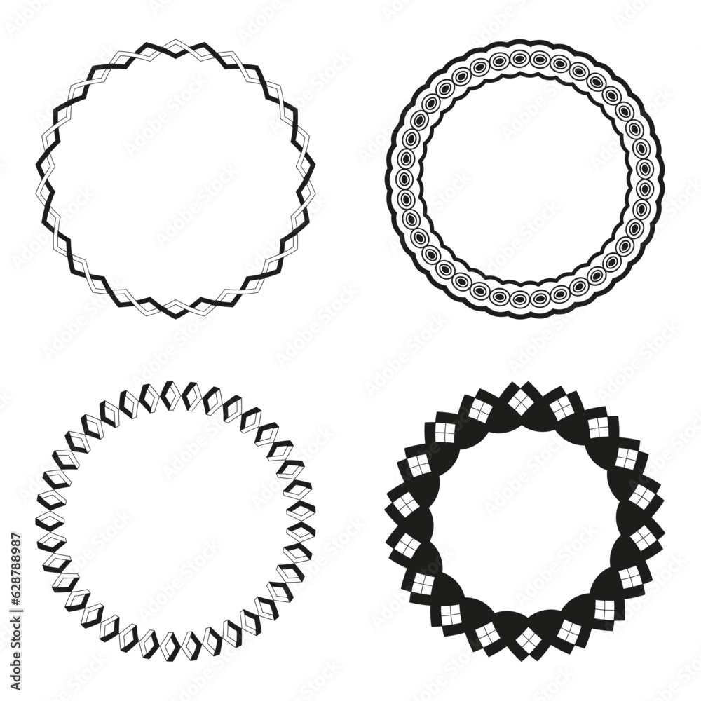 Set of Circle, Decorative Graphic Design Elements. Set of Circle, Decorative Graphic Design Elements.