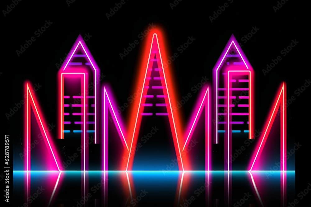 Glowing Radiant Neon Dreams Background Design