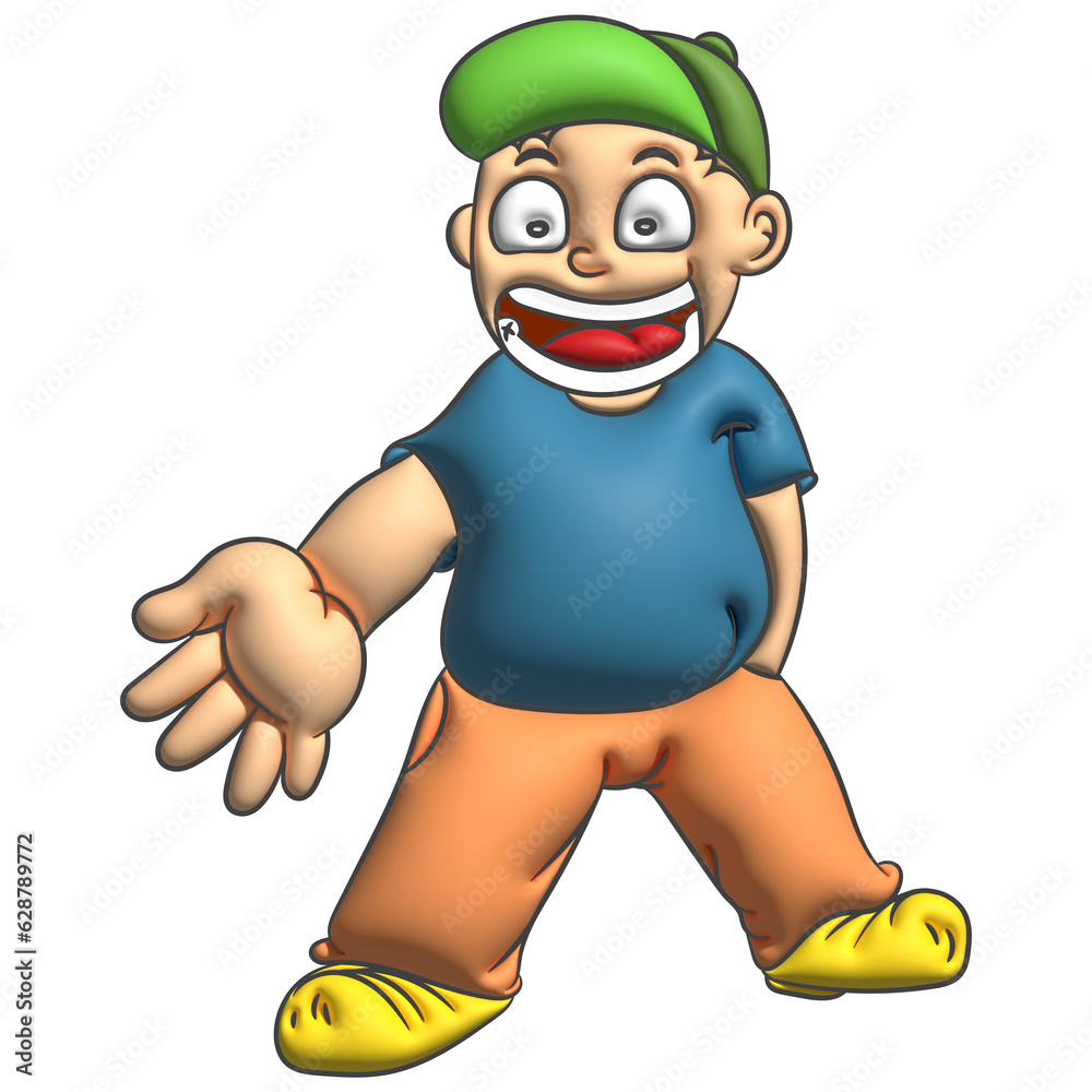 Please to meet you cartoon man 3d Please to meet you cartoon man 3d