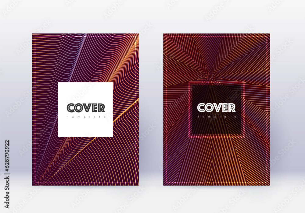 Hipster cover design template set. Orange abstract Hipster cover design template set. Orange abstract