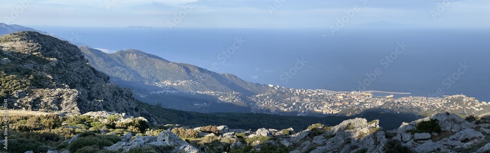 View of the mountains, Serra du Pigno , Bastia (Corse)