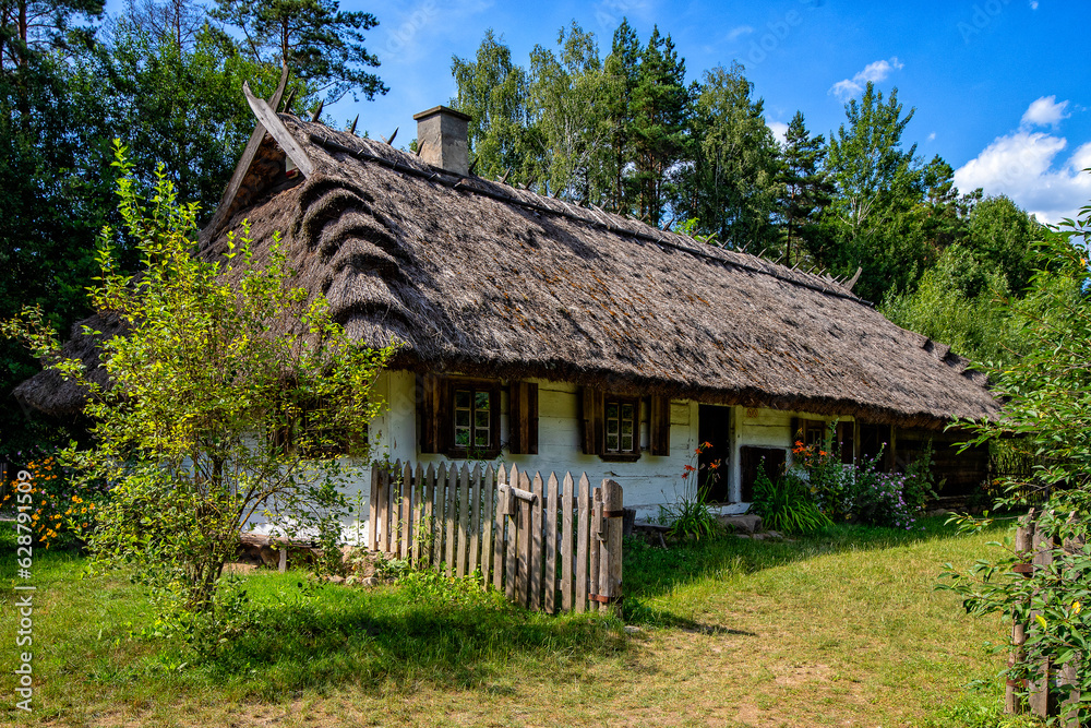 old thatched cottages