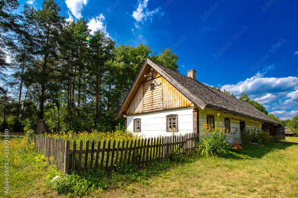 old thatched cottages