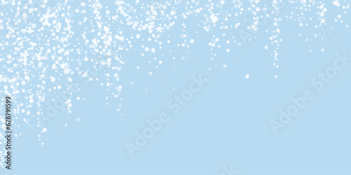 Snowy christmas background. Subtle flying snow