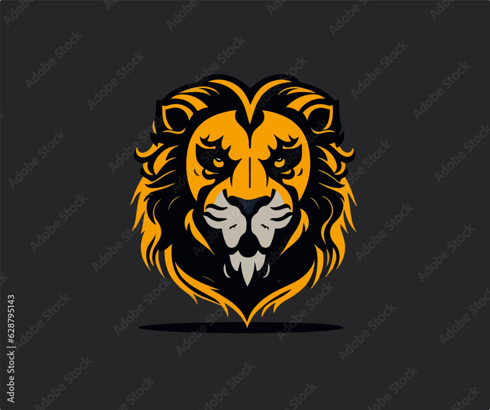 Lion head vector illustration ai generated Lion head vector illustration ai generated