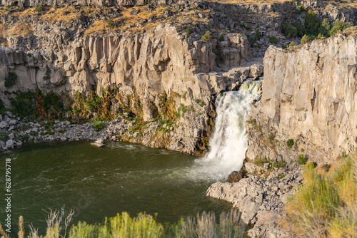 View of the waterfall "Twin Falls" in Idaho.