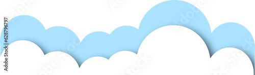 Cloud paper cut Illustration 