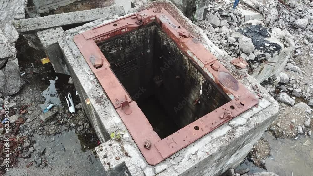 inspecting a catastrophic scenario where the ruins of an old factory are found