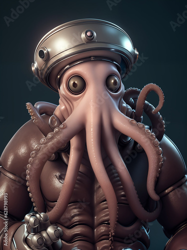 Anthropomorphic octopus cyb...