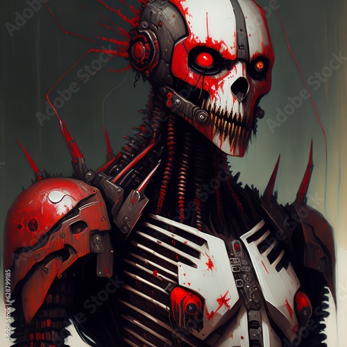 Abstract Skeleton. Digital ...
