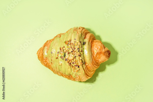 Pistachio croissant with gr...