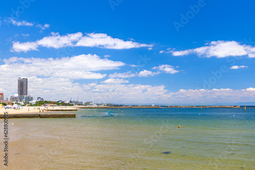 夏の須磨海浜公園 神戸市須磨区にて