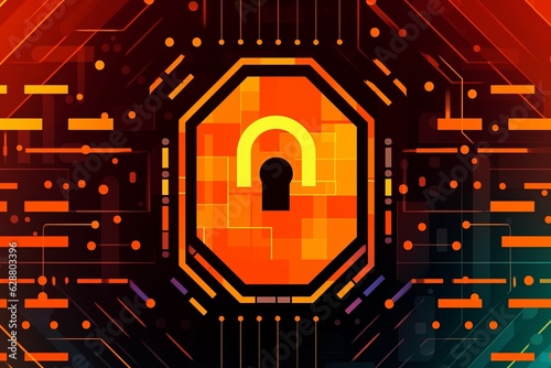 Modern Tech Encrypted Data Theme Background
