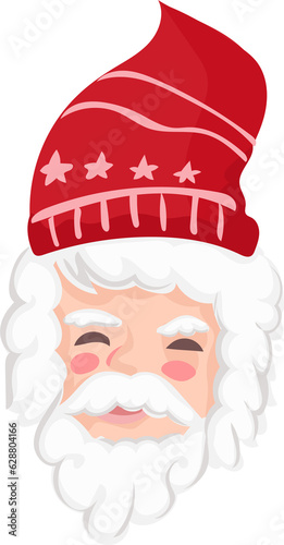 Santa claus cartoon. Christmas style illustration.