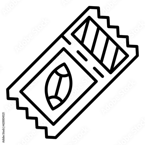American football ticket icon