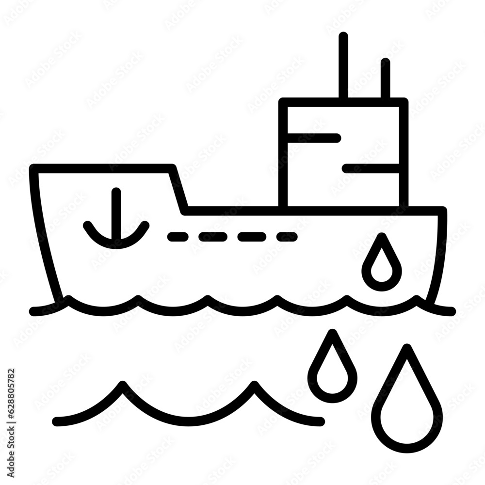 Fototapeta premium Ship waste icon
