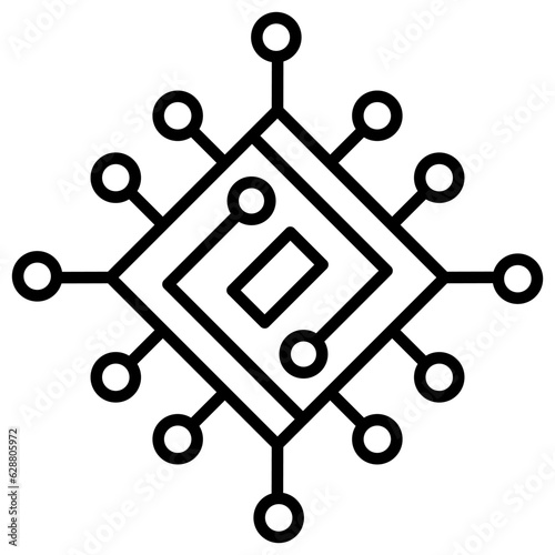 Computer chip icon