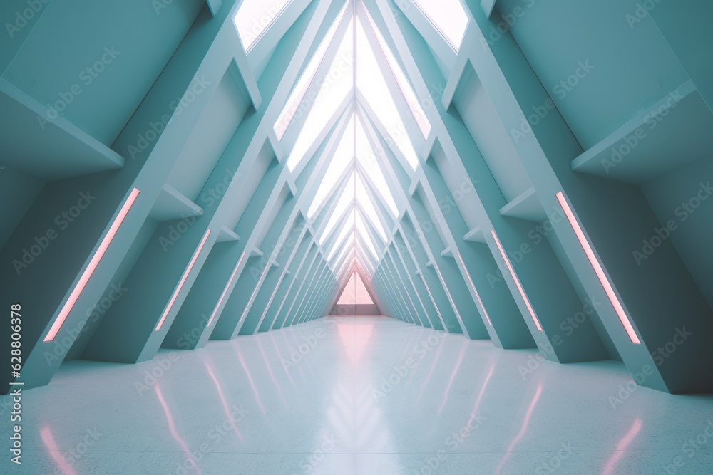 Obraz premium Otherworldly Minimalist Architecture Design Photo