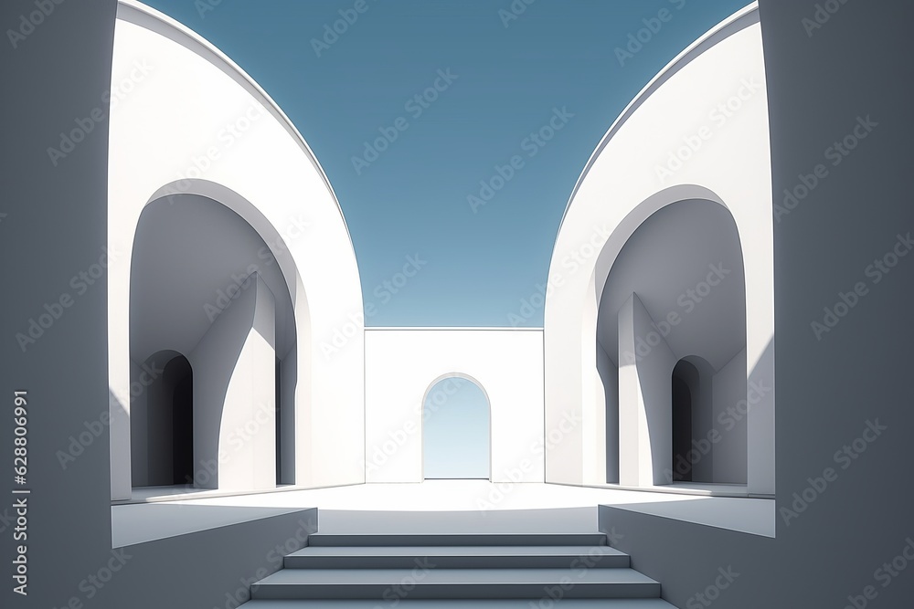 Fototapeta premium Otherworldly Minimalist Architecture Design Photo