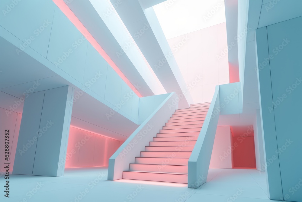 Fototapeta premium Otherworldly Minimalist Architecture Design Photo