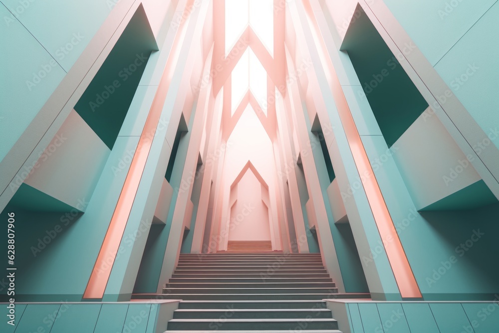 Fototapeta premium Otherworldly Minimalist Architecture Design Photo