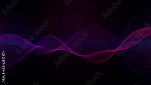 Waving particle lines background