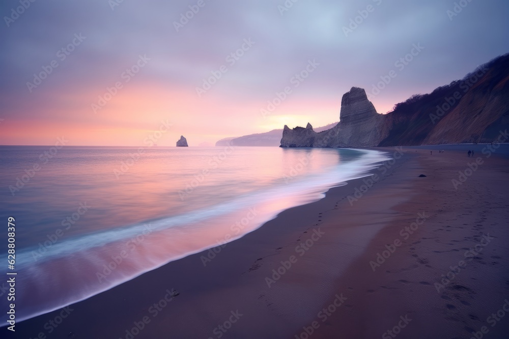 Otherworldly Twilight Beach Landscape