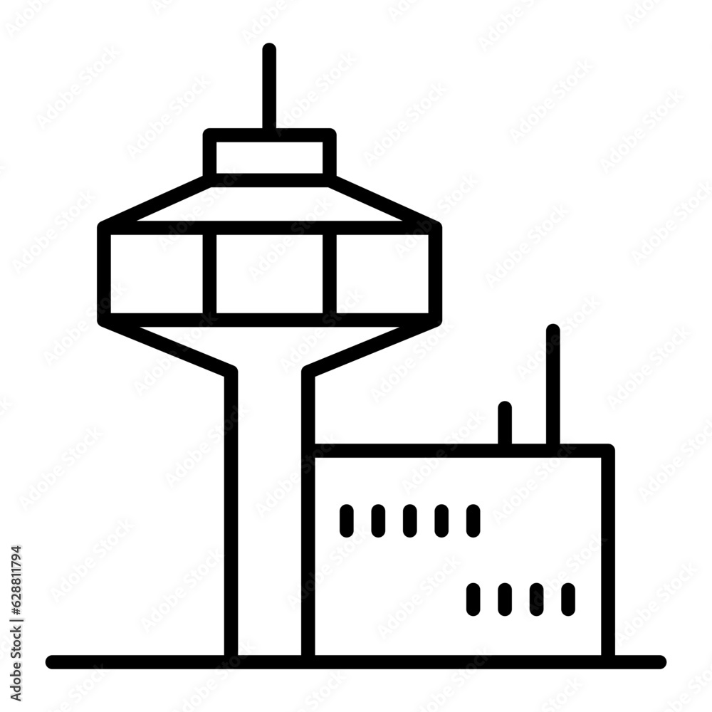 Air traffic control tower icon Air traffic control tower icon
