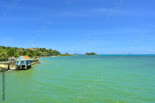 Turquoise Water Scenery at Nha Trang Coastline, Vietnam 