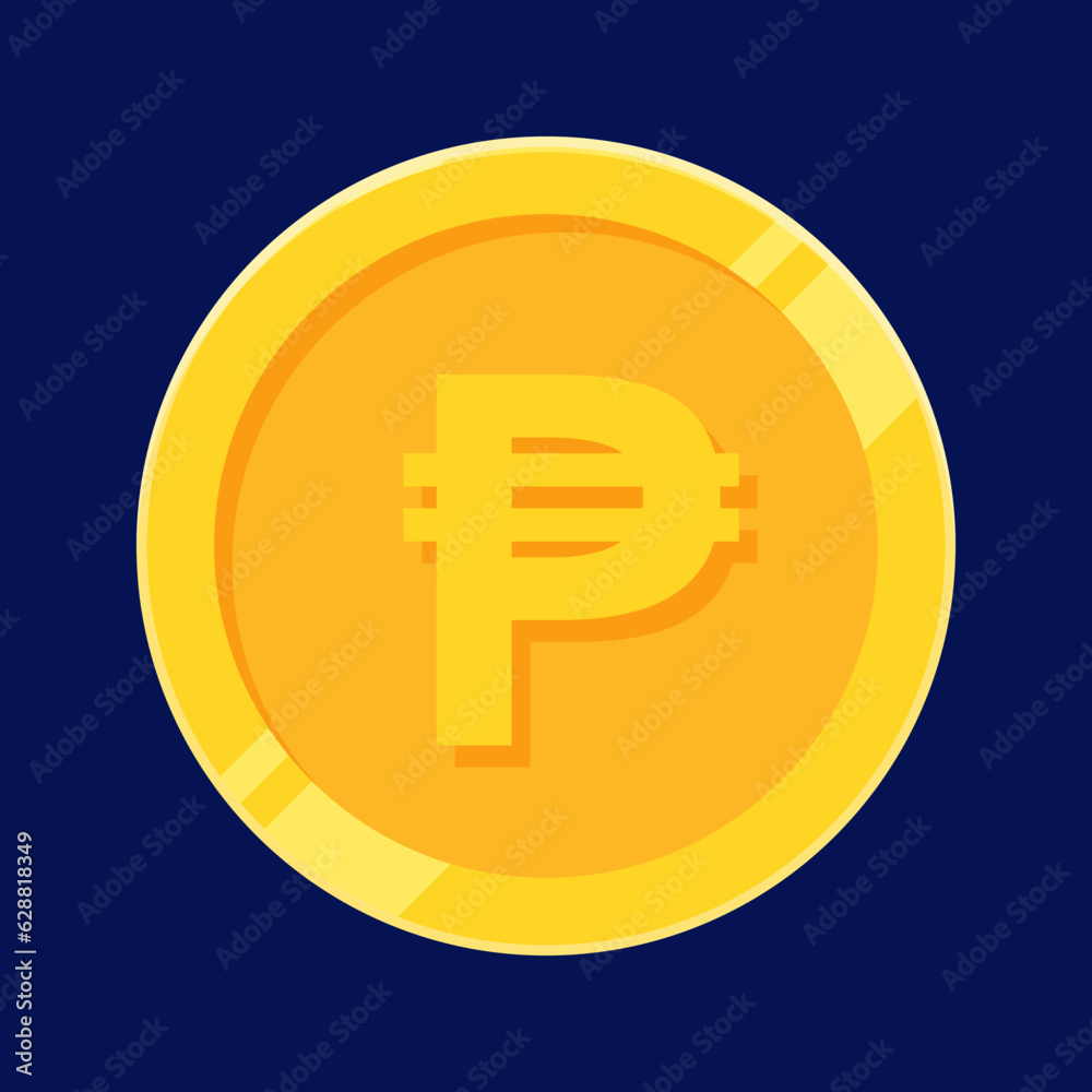 Obraz premium Gold Coin Peso Philippine Money Vector