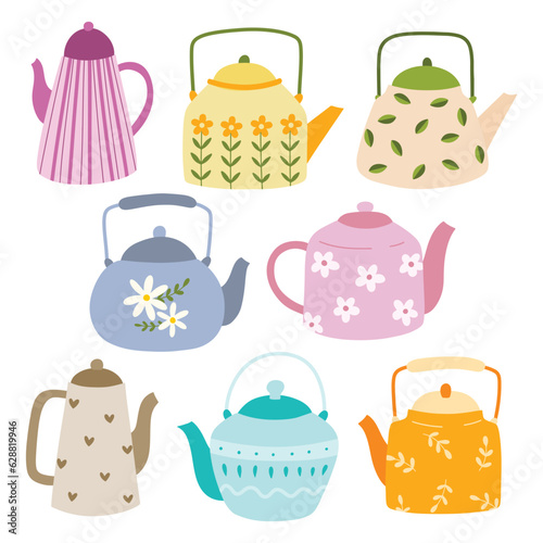 Set of vintage teapot