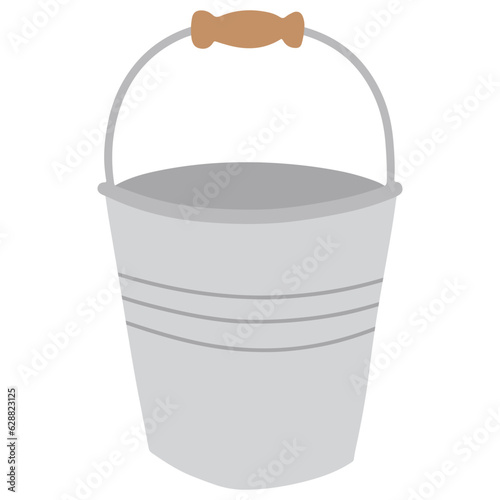 steel bucket illustration
