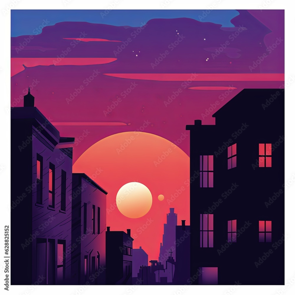 Fototapeta premium Simple Urban Architecture Minimalist Background Design