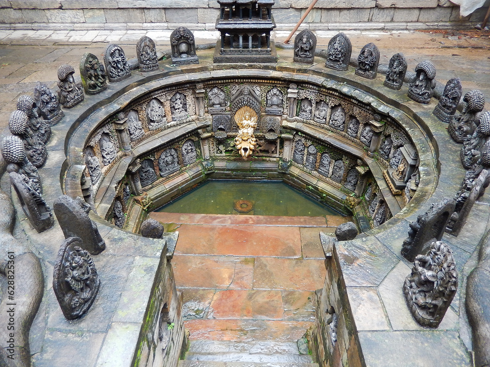 Centuries old royal ritual bathing pool for the king with ancient ...